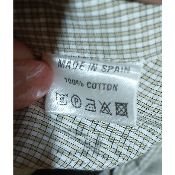 Ermenegildo Zegna Dress Shirt Mens 41/16 Green Check Button Up Long Sleeve - Picture 5 of 10